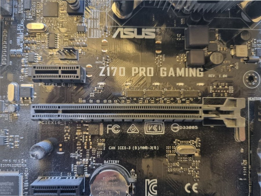 ASUS Z170 Pro Gaming Moderkort + Intel i7-6700k