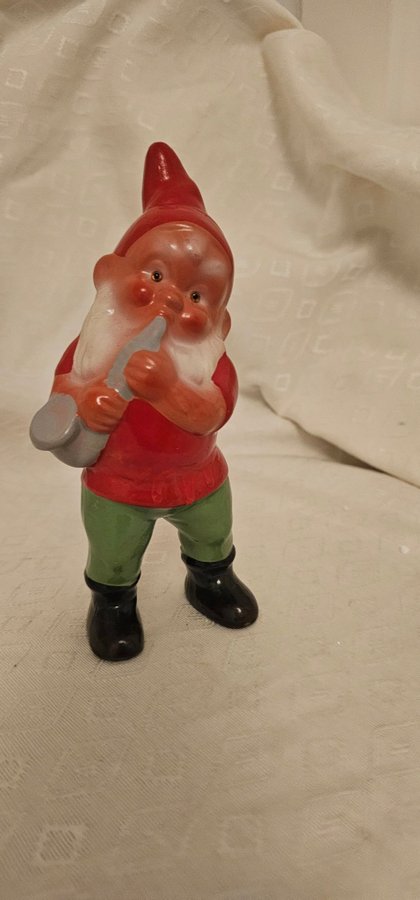 Tomte med saxofon vintage tomte Terrakotta Tyskland