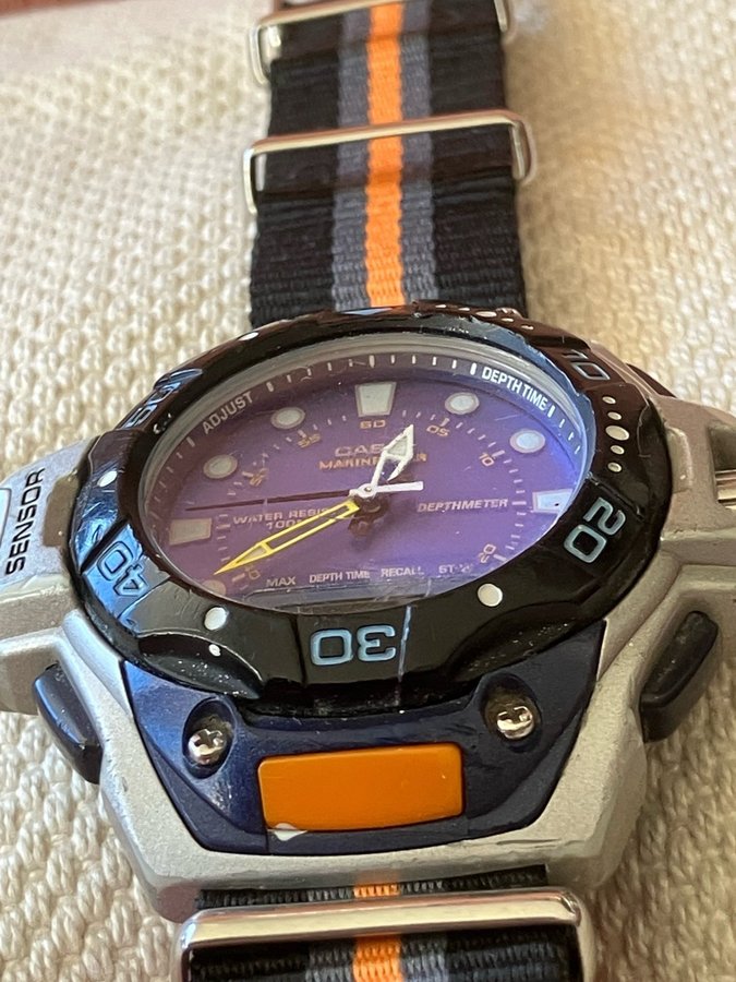 Casio Marine Gear - dykarklocka från 1990, nytt batteri