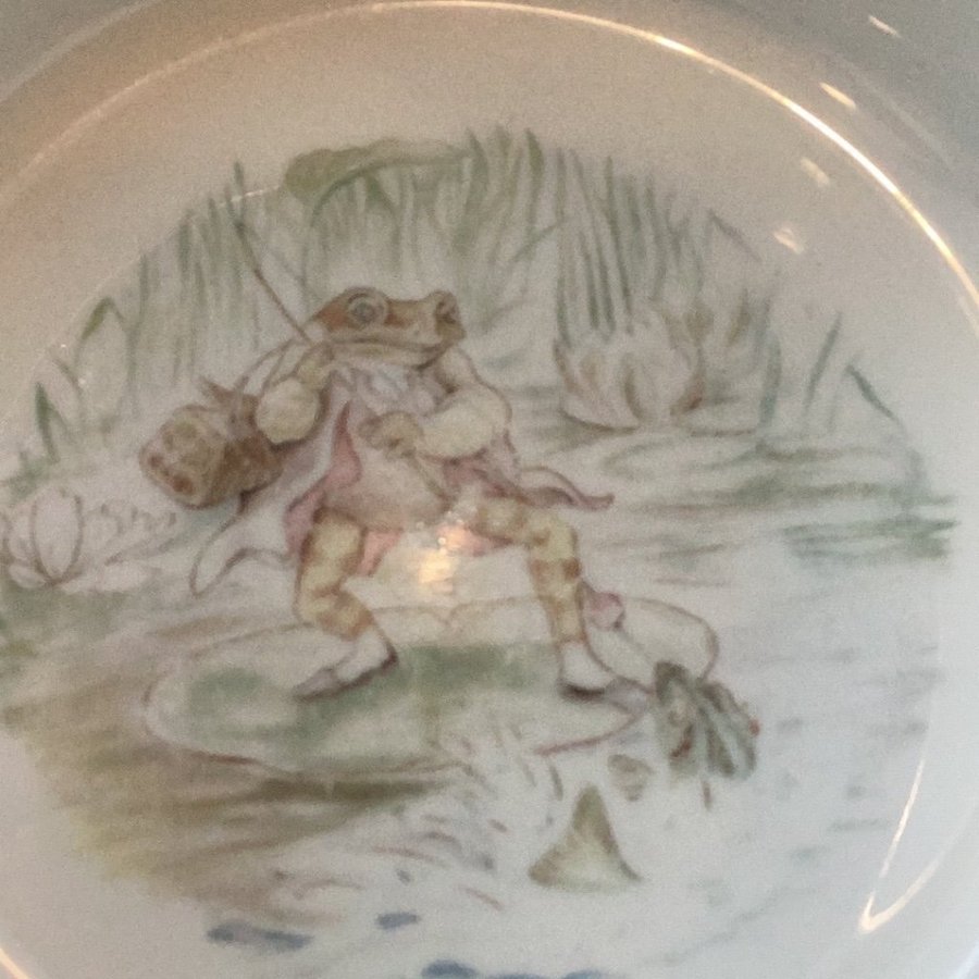 Royal Albert skål The world of Beatrix Potter groda som motiv