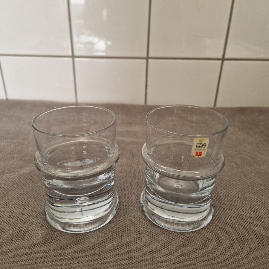 4 whiskeyglas från danska Holmegaard 1970-tal 11 cm