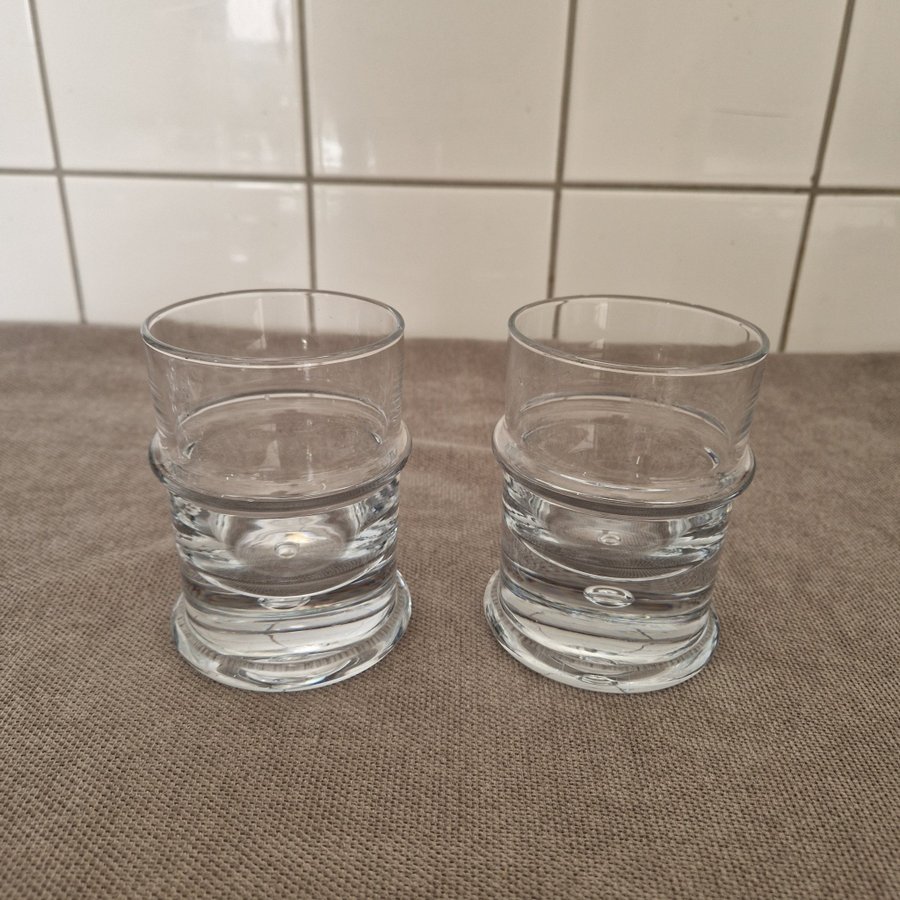 4 whiskeyglas från danska Holmegaard 1970-tal 11 cm