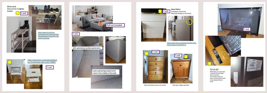 Move out sale! Furniture, lighting, interior design, electronics, etc!