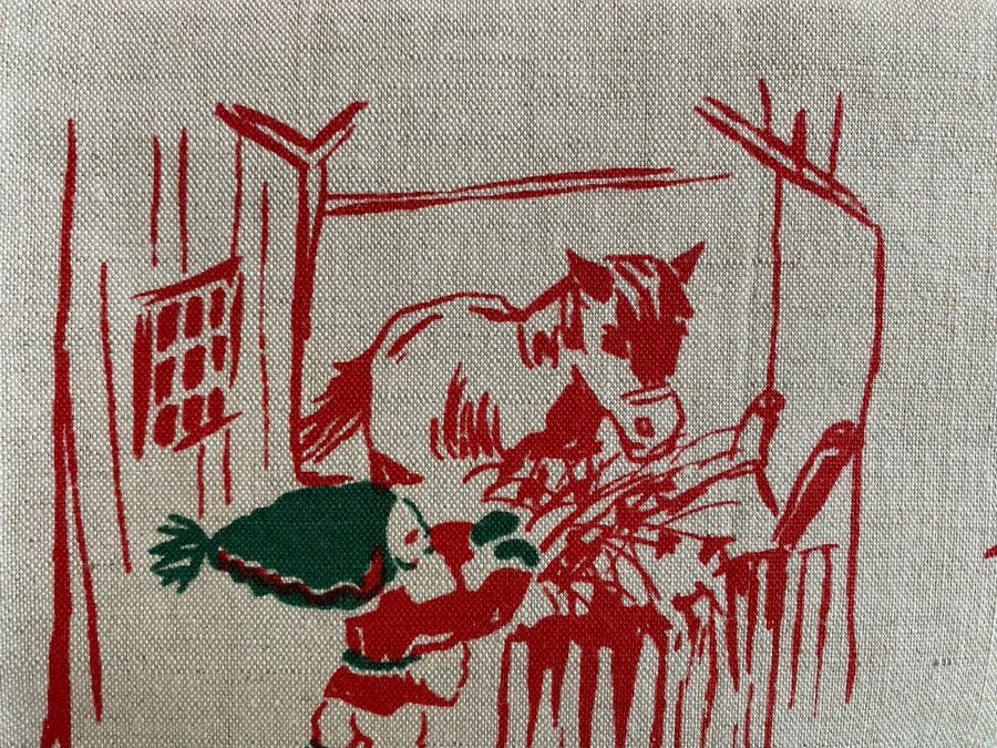 Swedish Christmas textile mid-20th century Julduk vintage retro