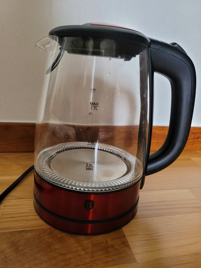 Vattenkokare 1,7 L Electric Glass Kettle Berlinger Haus BH/9036 i Toppen Skick