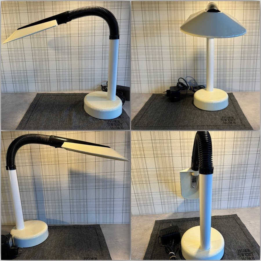 Fagerhults / Vit / Bordslampa / Space Age / 70-tal / Retro / Vintage