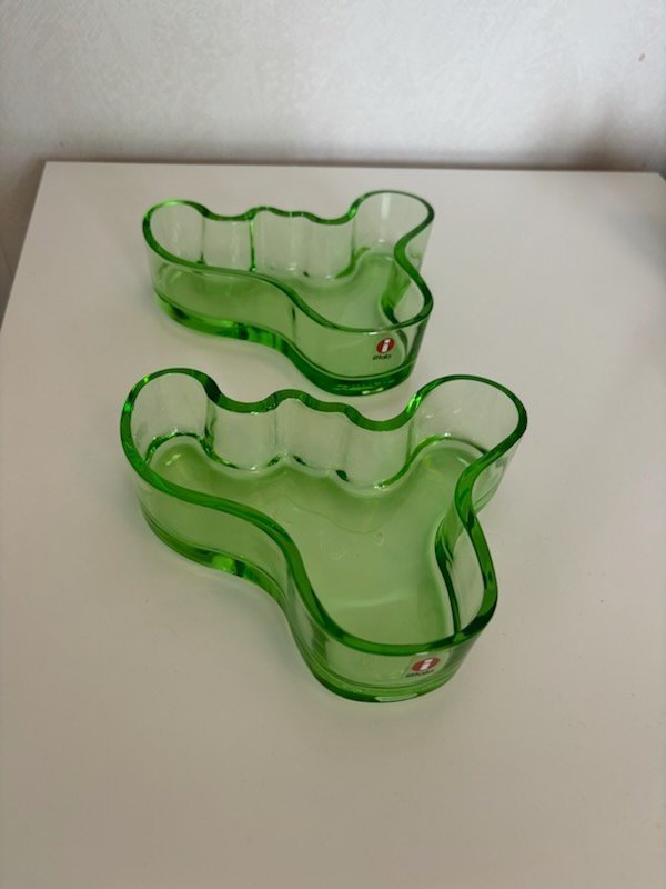 Iittala Alvar Alto Savoy bowl, färg apple green x 2