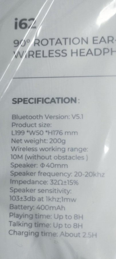 HAVIT i62 90° Rotation Ear-Muff Wireless Headphone