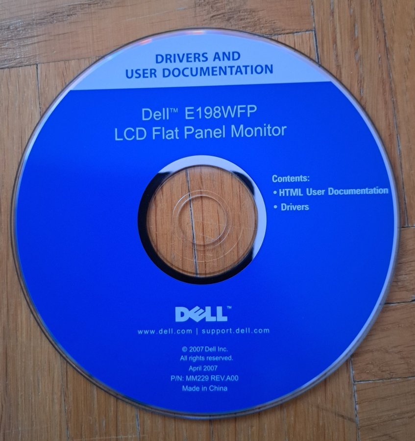 DELL E198WFP LCD Flat Panel Monitor Drivers and users documentation