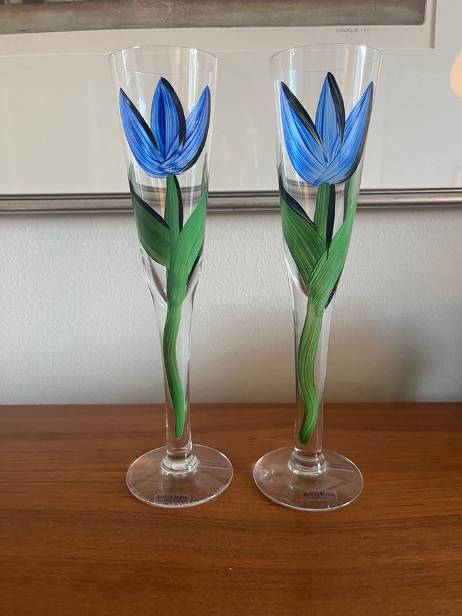 Kosta Boda, Tulipa, champagneglas. Ulrika Hydman Vallien