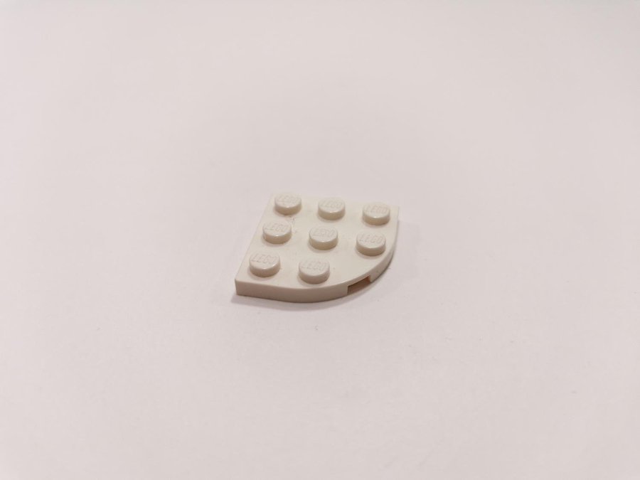 Lego - vinge - plate - hörn - 3x3 - part 30357 - vit