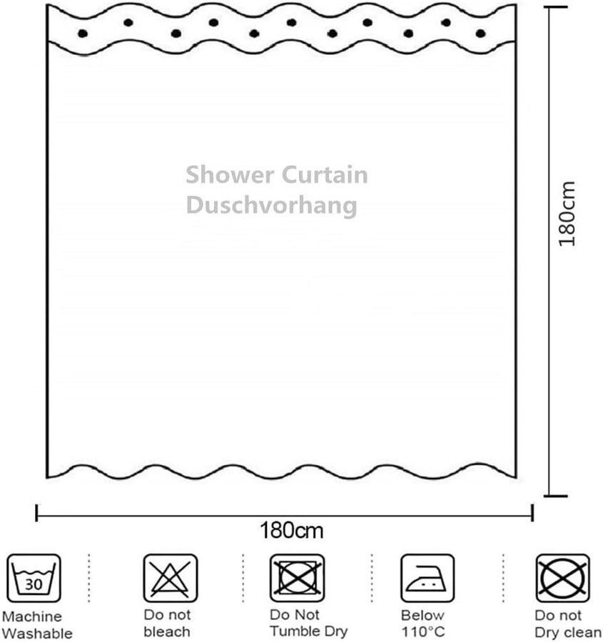 Duschdraperi Eukalyptusblad 180x180 cm GOODBATH