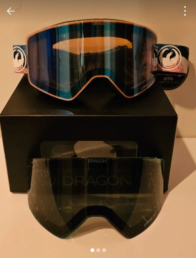 DRAGON R1 OTG goggles - FLASH BLUE + DARK SMOKE LENS