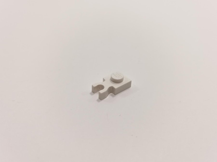 Lego - plate - 1x1 - clips - part 4085 - vit