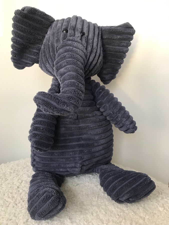 Jellycat Elefant Mjukisdjur, blå, ca 40cm