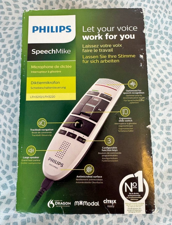 Philips LFH 3220 SpeechMike Classic - Diktafon - Komplett i låda - Nyskick