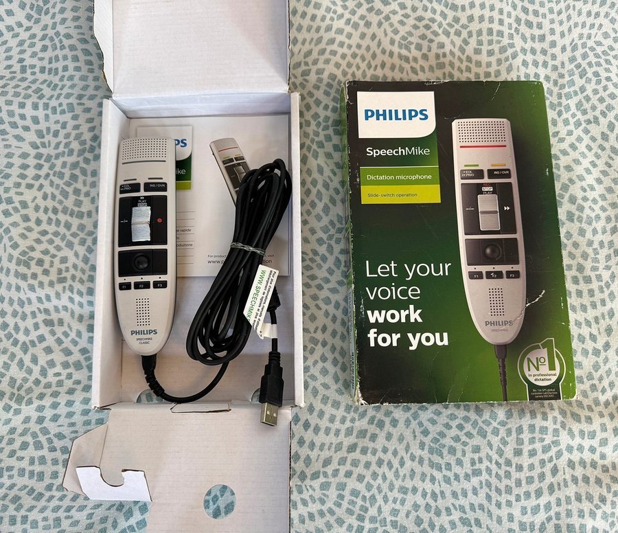 Philips LFH 3220 SpeechMike Classic - Diktafon - Komplett i låda - Nyskick