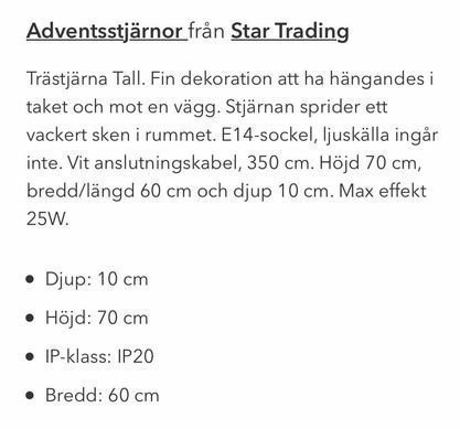 Star Trading adventsstjärna Trall, vit