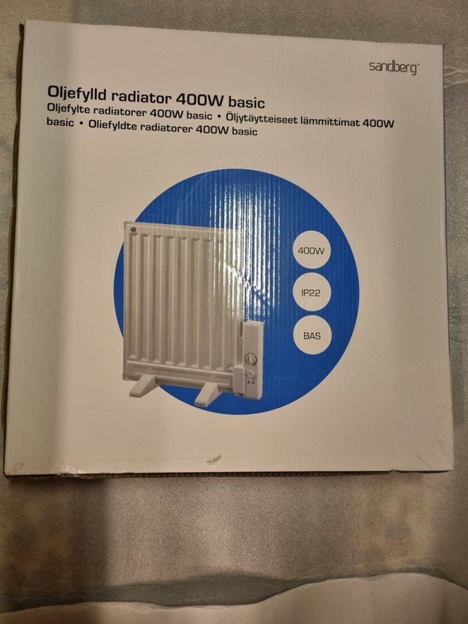 Oljefylld radiator 400W basic Sandberg