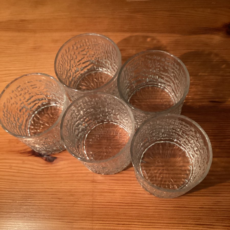 RAVENHEAD SIESTA Siesta 5 st Whiskyglas o 1 likörglas 70-tal Retro / Vintage