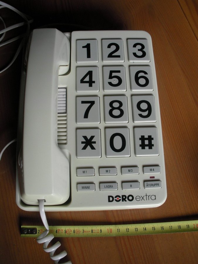 Doro Extra telefon bordstelefon / väggtelefon 1990-tal stora siffror