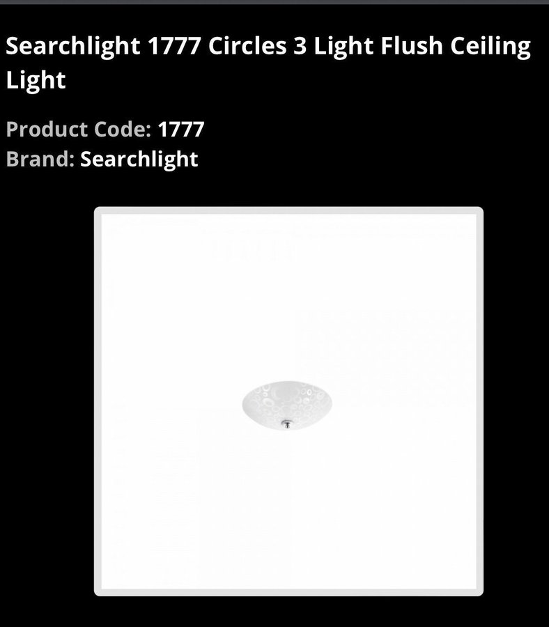 Searchlight taklampa takplafond 1777 Circles 3 Light Flush Ceiling Light