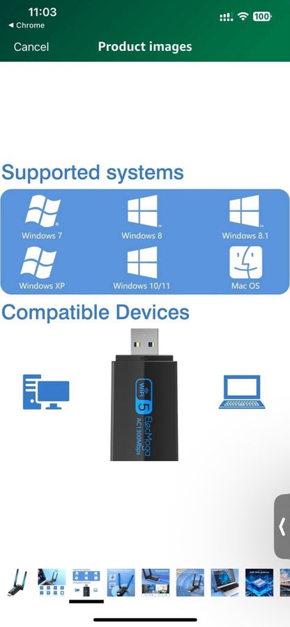 Trådlös USB-adapter AC1300 Dual Band