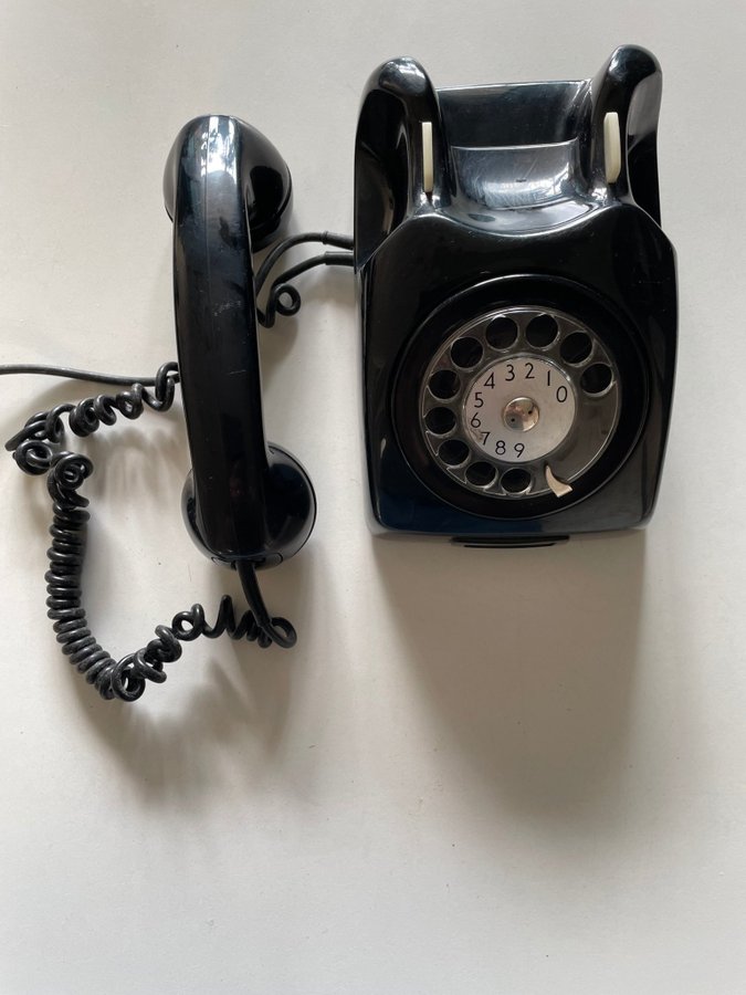 Telefon svart fingerskiva