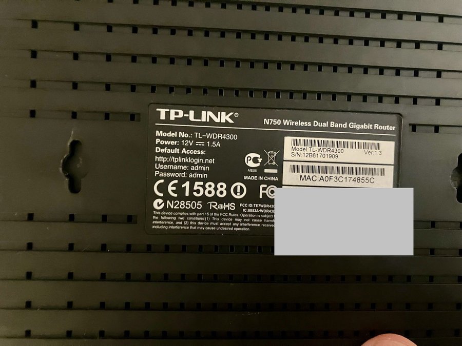 TP-LINK TL-WDR4300 N750 Wireless Dual Band Gigabit Router