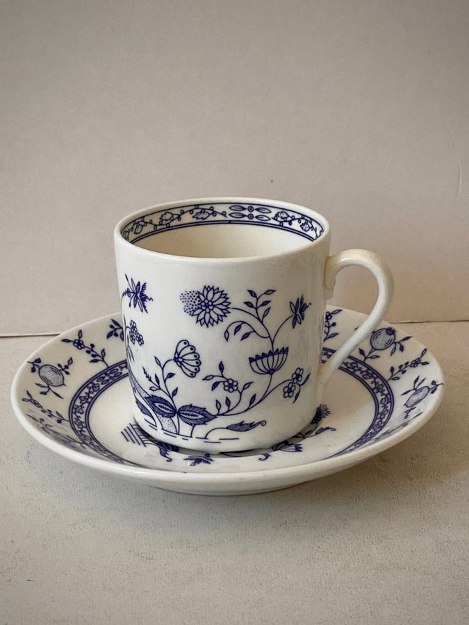 Stig Lindberg Dresden Gustavsberg 3 st kaffekoppar med fat i porslin vintage