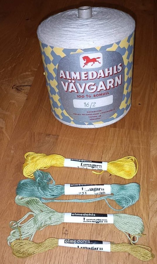 Almedahls-paket - Duk × 2 / broderi / vävgarn  Lunagarn / örngott