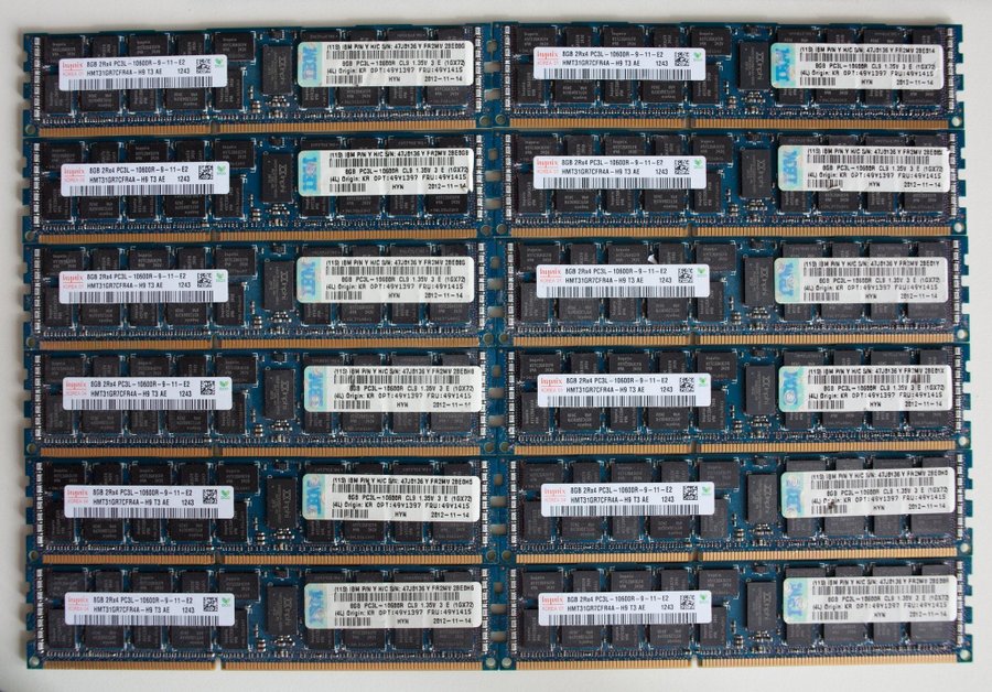 192GB DDR3 PC3L REG ECC RAM minne 8GB 24st