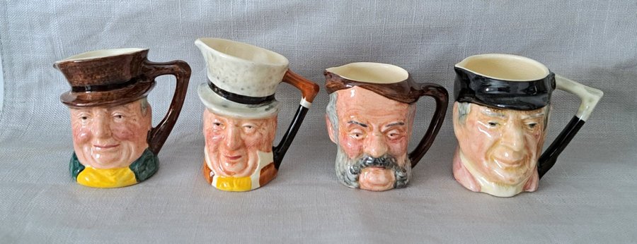 Lancaster Sandland Ware Character Jugs x4