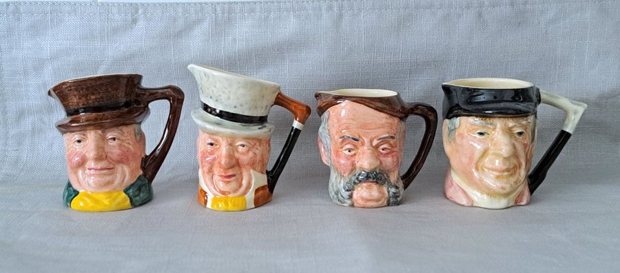 Lancaster Sandland Ware Character Jugs x4