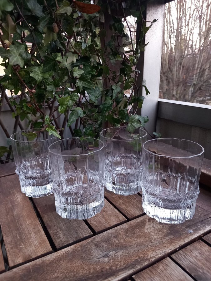 ((( Iittala "Pallas" 4st Glas 20cl Tapio Wirkkala )))