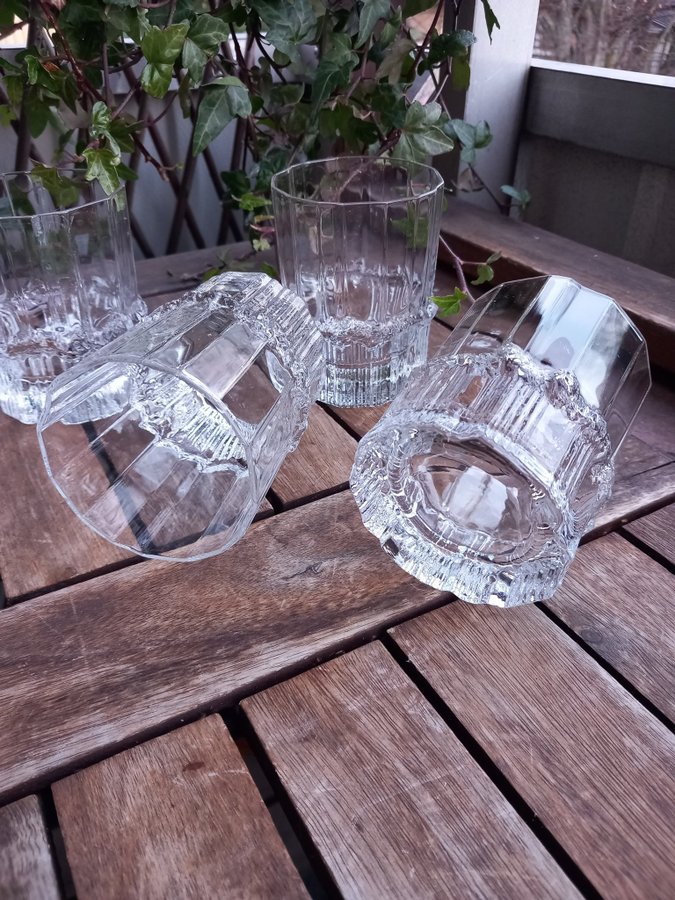 ((( Iittala "Pallas" 4st Glas 20cl Tapio Wirkkala )))