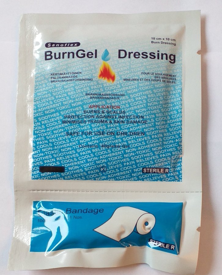 *NY 6 st Första hjälpen - Burn gel dressing - Bandage Brännskador - TOK REA 70%