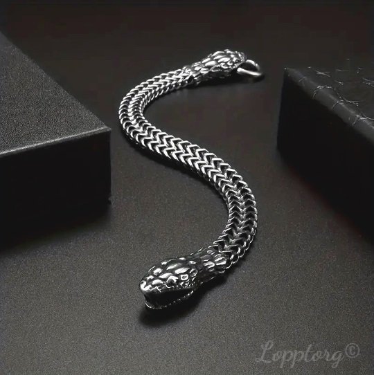 Snake titanarmband ormlänk nickelfri bangle viking keltisk nordisk drake