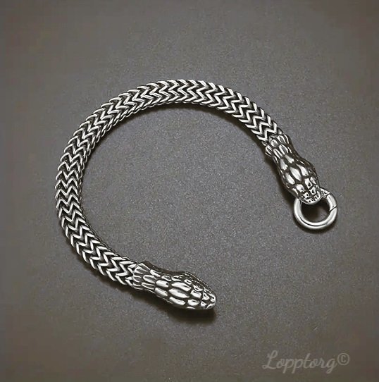 Snake titanarmband ormlänk nickelfri bangle viking keltisk nordisk drake