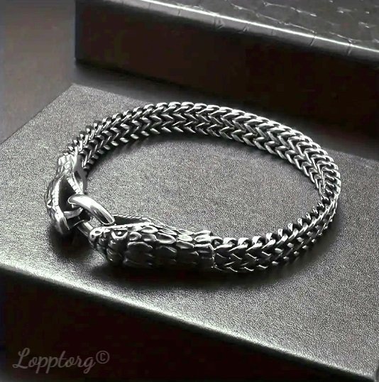 Snake titanarmband ormlänk nickelfri bangle viking keltisk nordisk drake