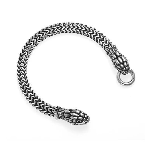 Snake titanarmband ormlänk nickelfri bangle viking keltisk nordisk drake