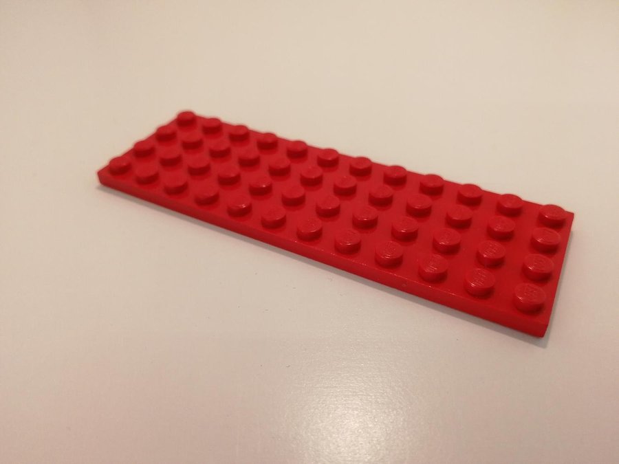 Lego - platta - plate - 4x12 - part 3029 - röd