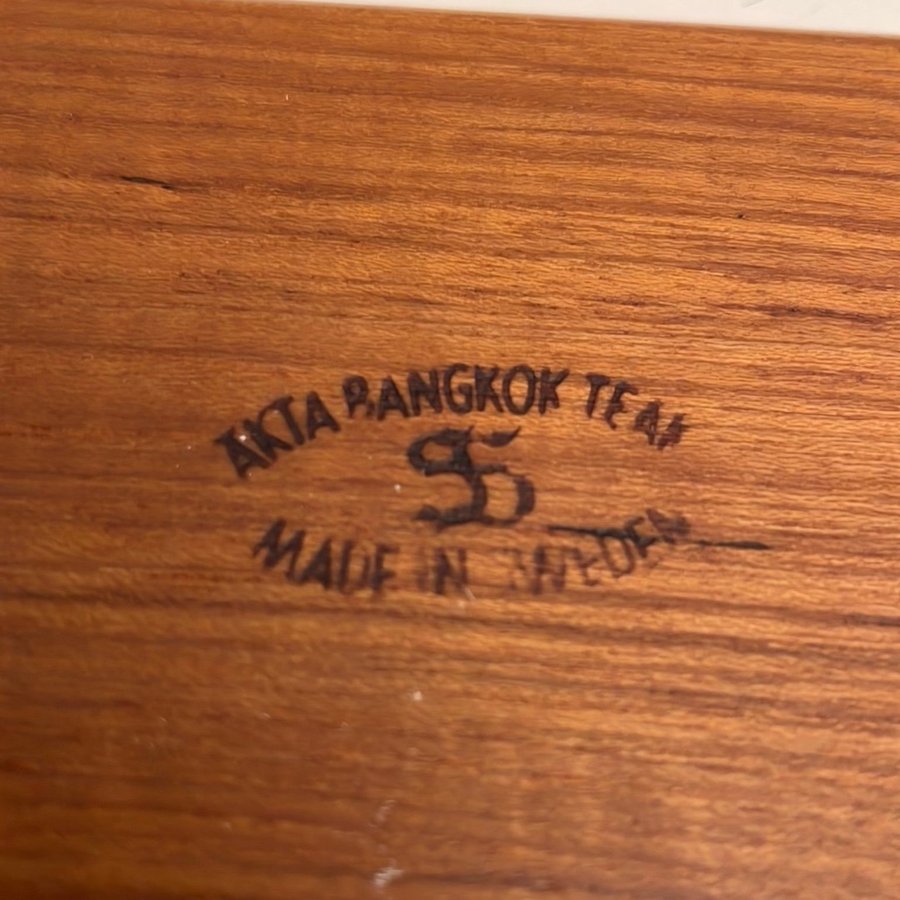 Vintage Teak Bricka - Äkta Bangkok Teak Made in Sweden