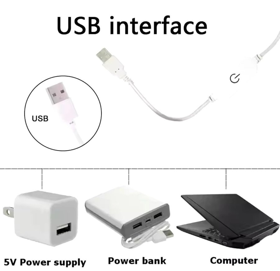 5m USB-driven LED-remsa med dimmerfunktion