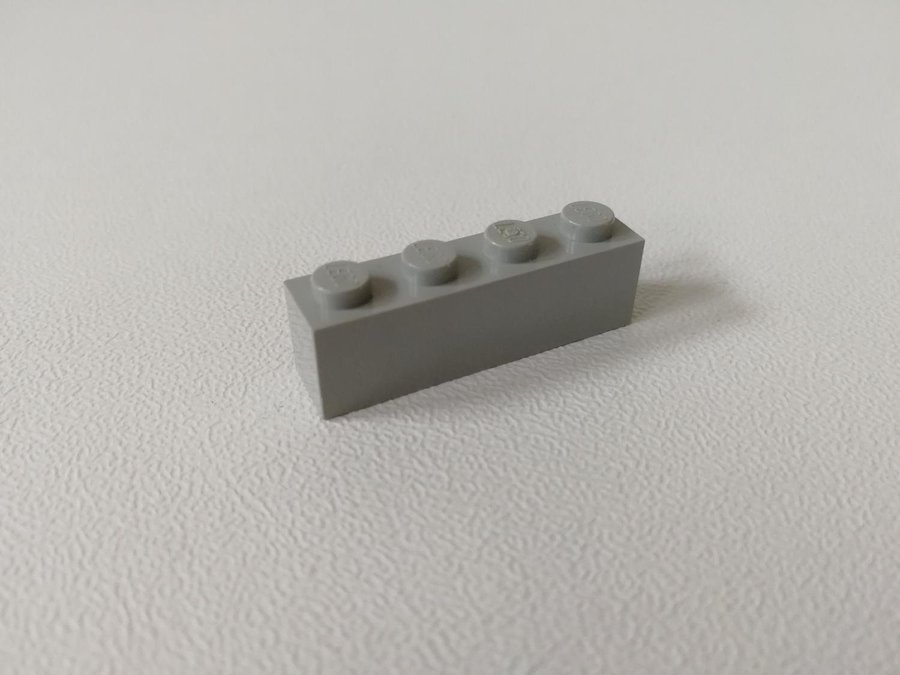 Lego - bit - brick - bas - 1x4 - part 3010 - ljusgrå (old light gray)