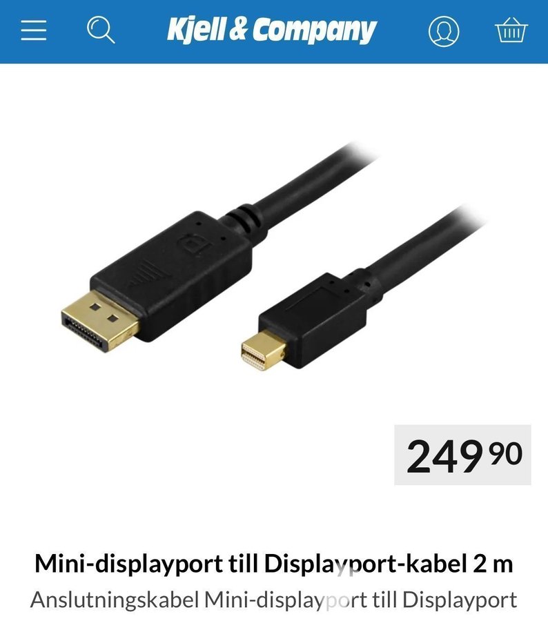 HDMI sladd, Deltaco, 3 meter, svart, fungerar bra!