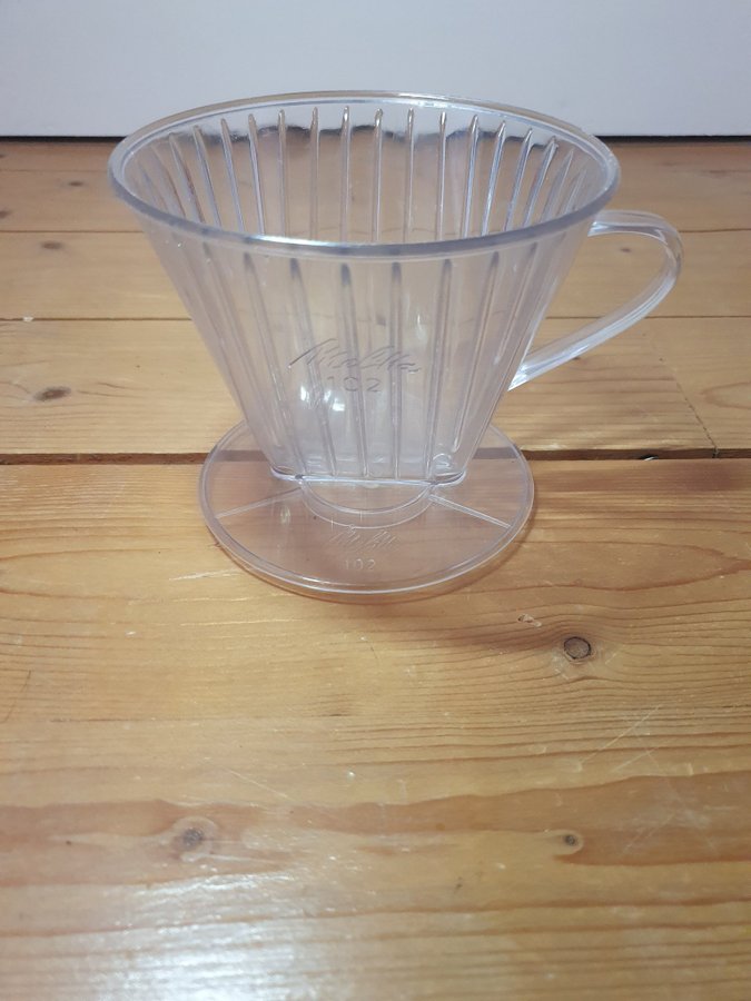 Retro Vintage Melitta Filterhållare 102 i Genomskinlig Plast