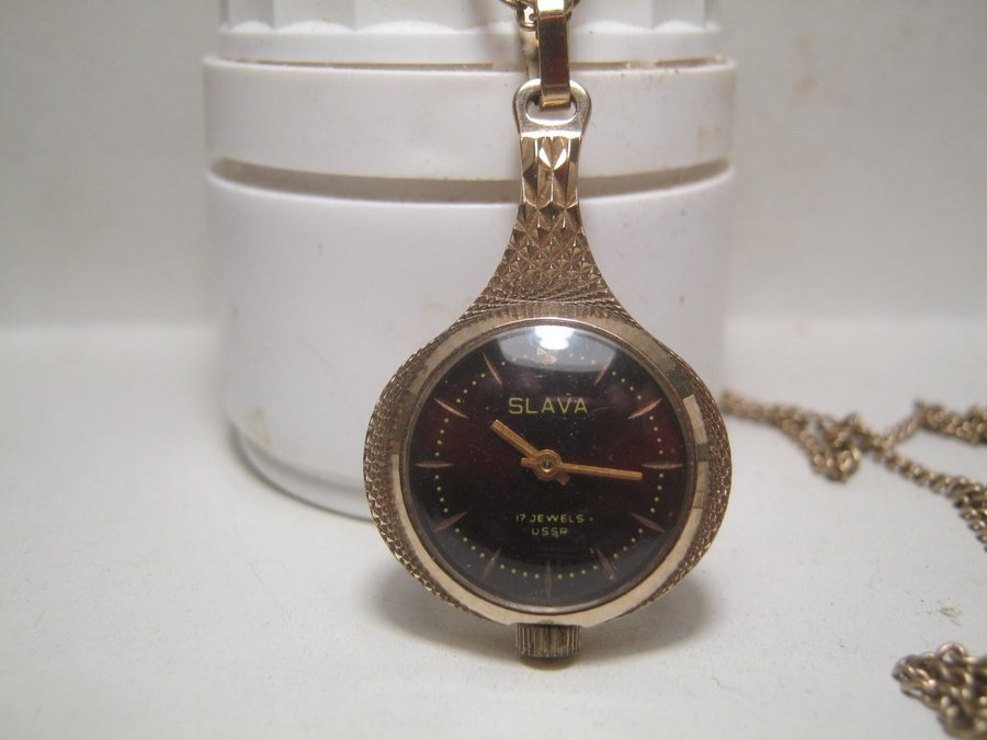 Vintage russian women watch Slava pendant