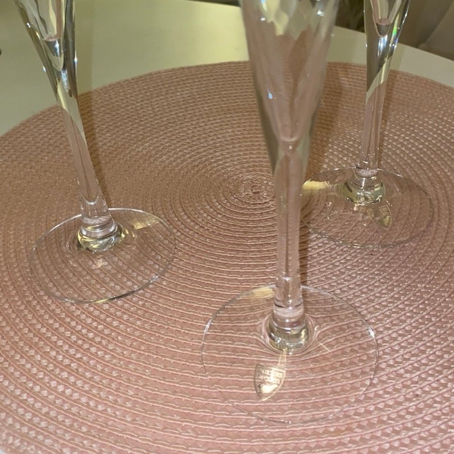 3 st champagneglas Orrefors