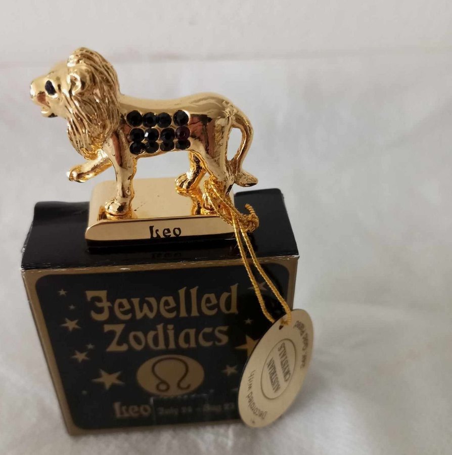 Crystal Temptations - Zodiac Sign Figurine - 24k guldpläterad - Leo -